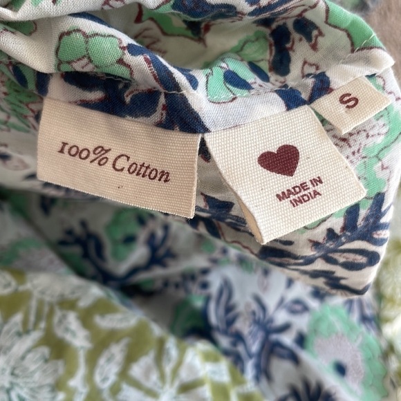 Alix of Bohemia Blue green floral Luna Jardin dress S - Picture 14 of 14